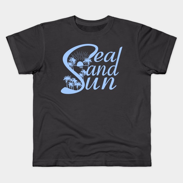 sea sand sun Kids T-Shirt by mkbl